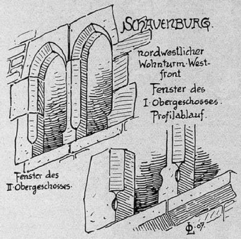 Fig. 89. Ruine Schauenburg. Fenster im nordwestlichen Wohnturm