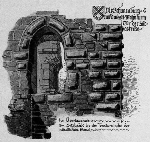 Fig. 90. Ruine Schauenburg. Tür in den nordwestlichen Wohnturm