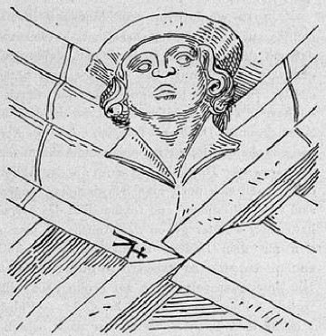 Fig. 285. Kopf des Baumeisters, im älteren Teil des Rathauses in Offenburg