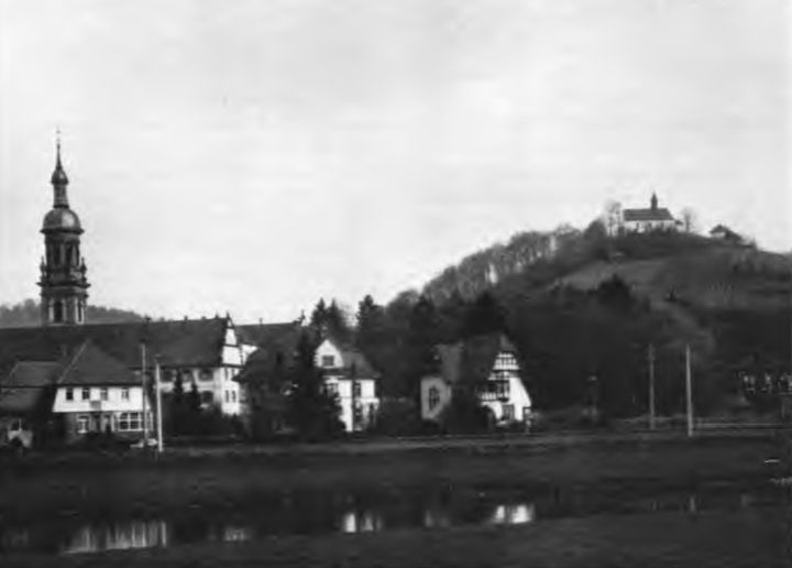Gengenbach, ehemalige Abtei mit Kirchturm und "Bergle" - Foto: Joseph Göppert