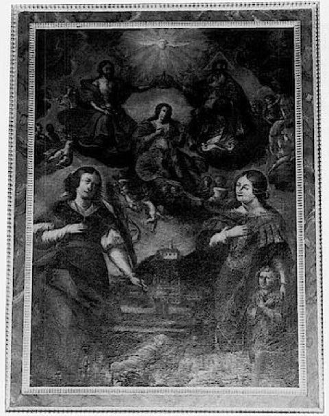 Abb. 3: Altarbild in der Bergle-Kapelle mit den Hl. Felicitas und Perpetua