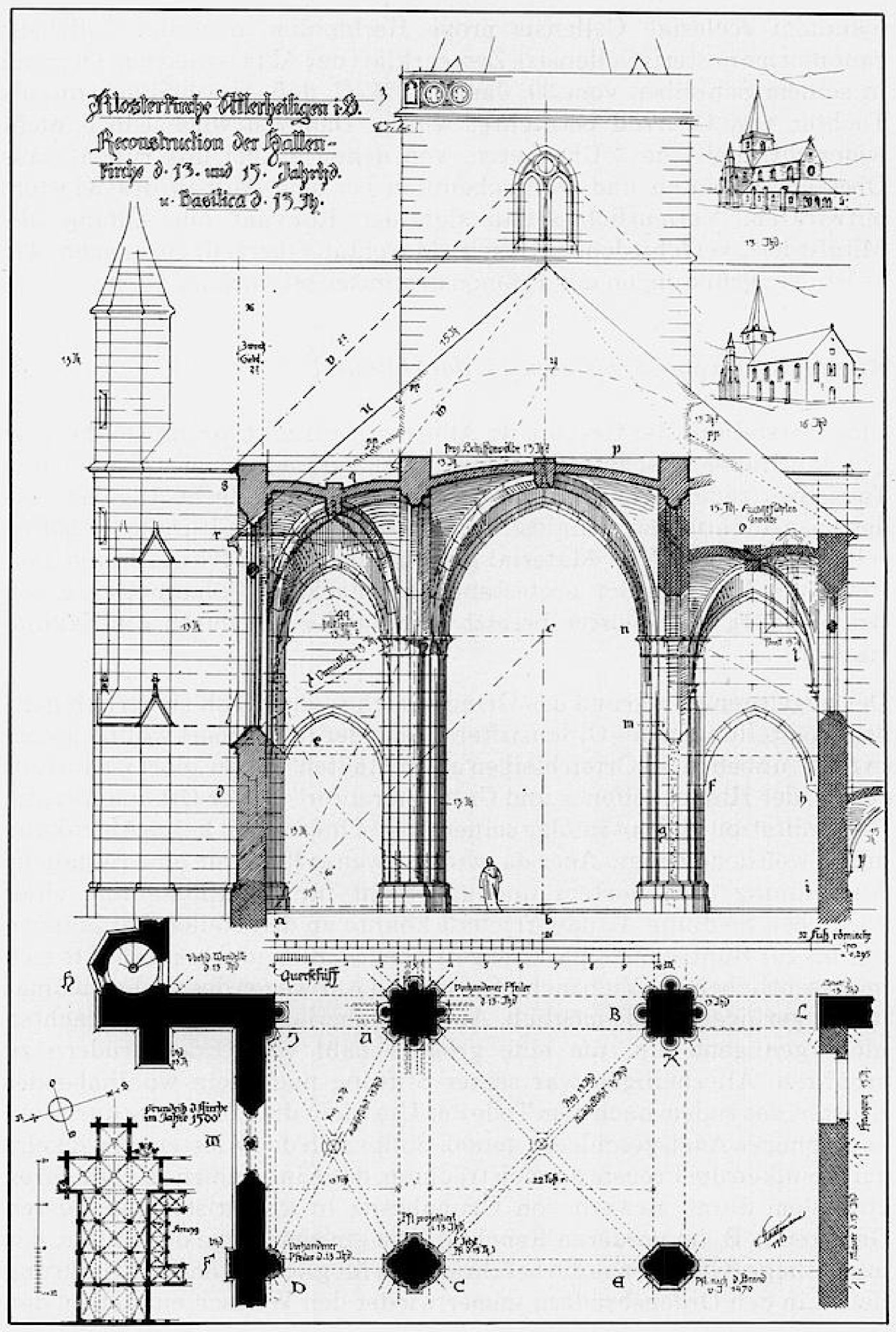 Klosterkirche Allerheiligen - Rekonstruktion der Hallenkirche 13. - 15. Jahrhundert