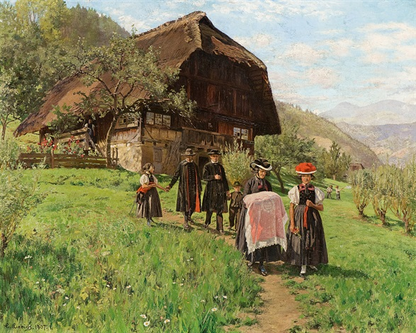 Abb. 6 Curt Liebich Taufgang im Schwarzwald - Gemälde 1907