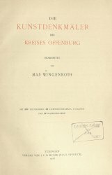 Max Wingenroth Kunstdenkmaeler des Kreises Offenburg