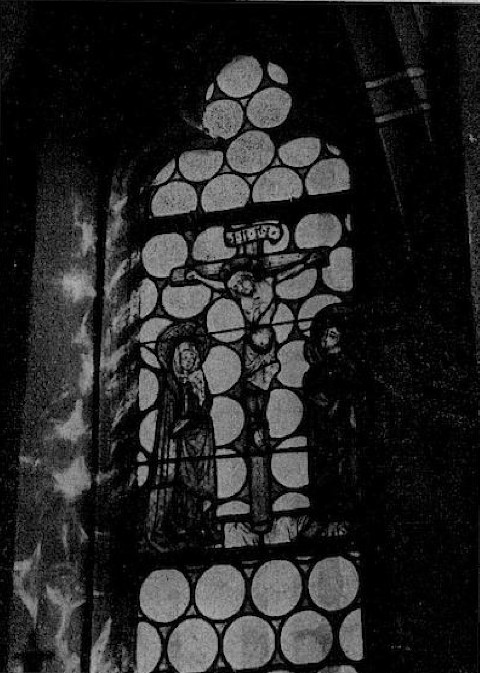 Glasmalerei in der Sakristei der Hl. Kreuz-Kirche