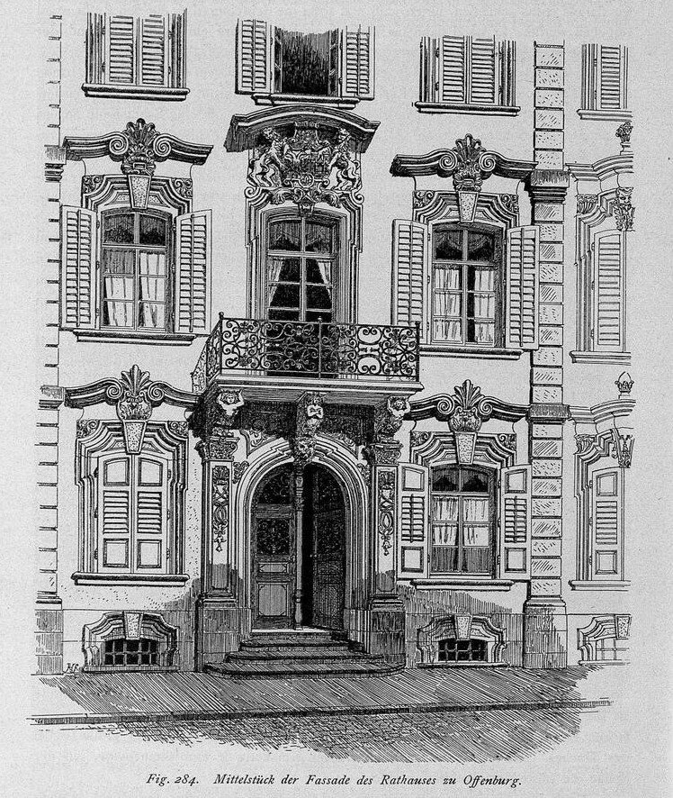 Fig 284 mittelstueck fassade rathaus offenburg