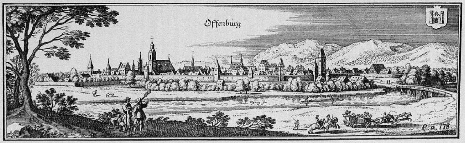 Fig. 259. Ansicht der Stadt Offenburg im Jahre 1644 (nach Merian)