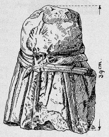 Fig. 260. Sandsteintorso eines römischen Soldaten. (Gefunden in Offenburg, jetzt in der Staatssammlung