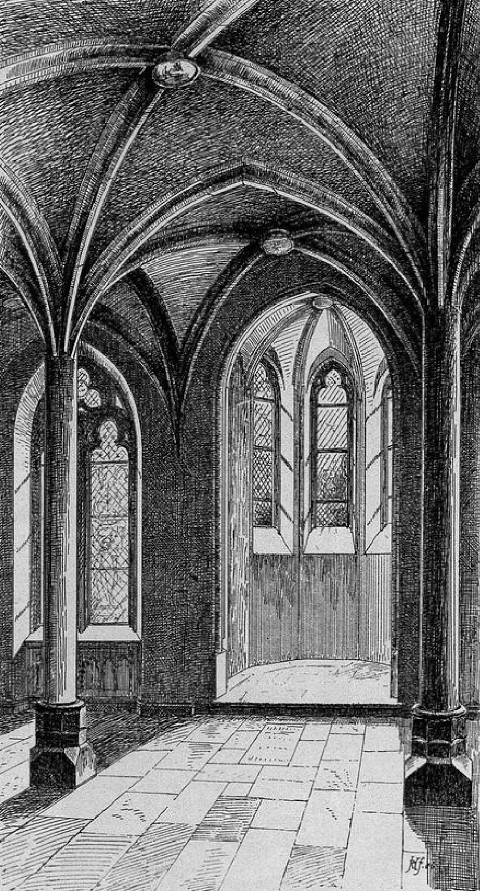 Fig. 278. Blick auf das Chörlein der Kapelle im ehemaligen Franziskanerkloster in Offenburg