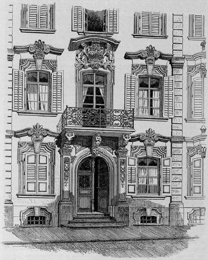 Fig. 284. Mittelstück der Fassade des Rathauses zu Offenburg