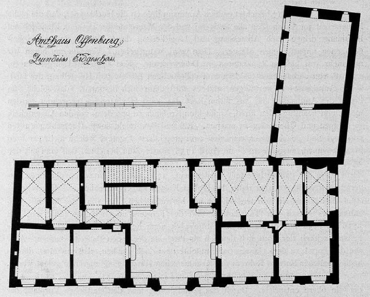 Fig. 286. Grundriß des Amtshauses in Offenburg