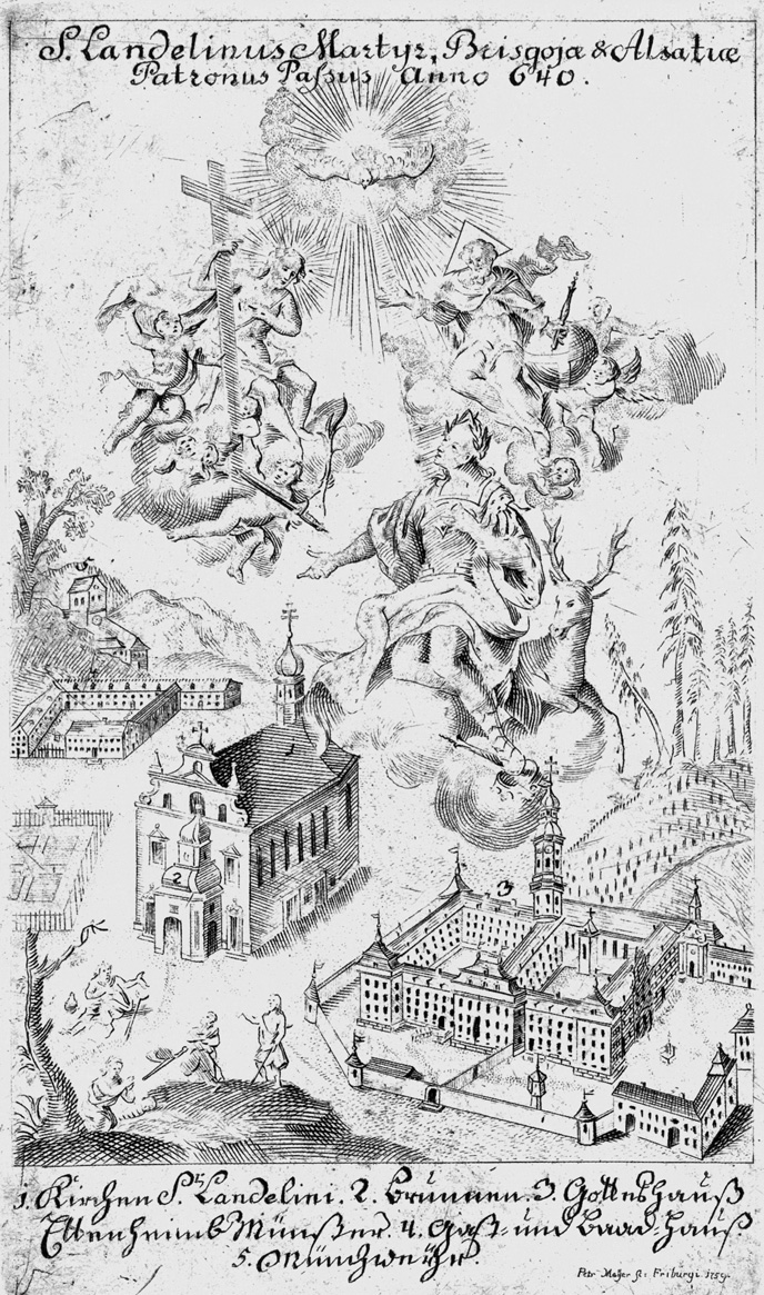 Wallfahrtszettel Kupferstich Peter Mayer (1759)