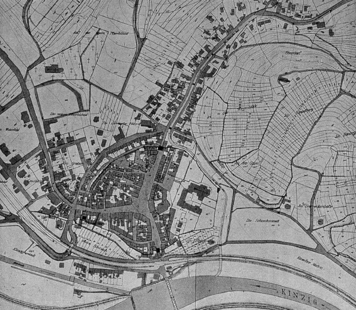 Fig. 190. Plan der Stadt Gengenbach mit eingezeichneter Mauer