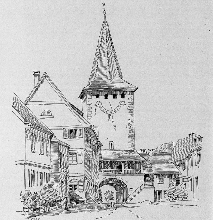 Fig. 198. Obertor oder Haigeracher Tor-Turm in Gengenbach