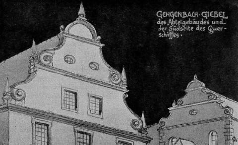 Fig. 224. Gengenbach, Giebel des Abteigebäudes und des südlichen Querschiffs