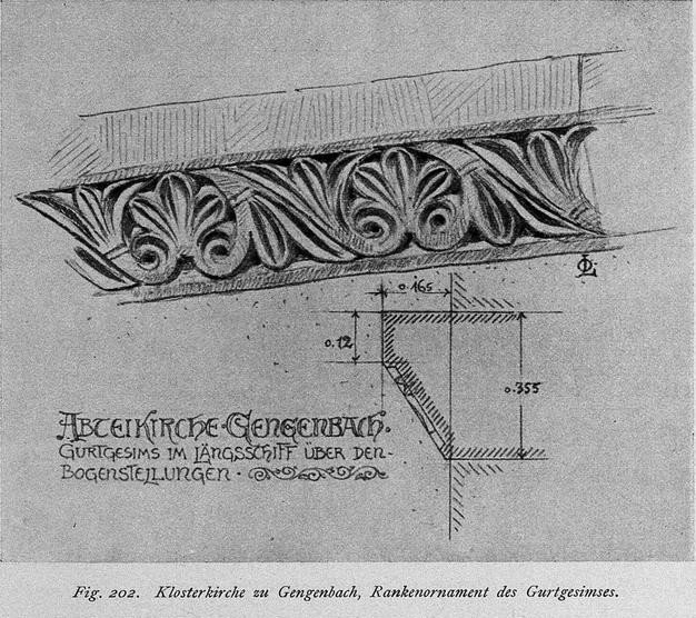 fig 200 Klosterkirche Rankenornament Gesims