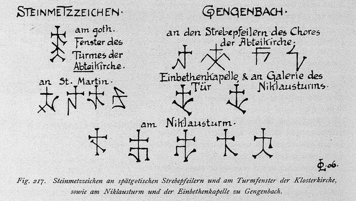 fig 217 Steinmetzzeichen Klosterkirche