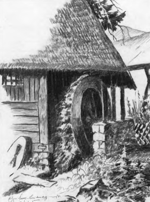 Schwarzwaldmühle - gezeichnet Eugen Falk-Breitenbach