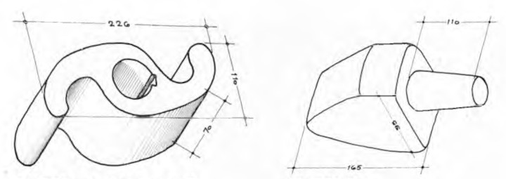 Links Abb. XVII. Zweischlag aus Stahl  -  Rechts Abb. 21. Profile
