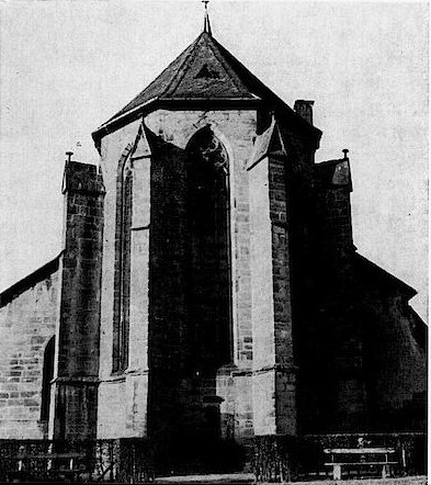 Kloster-(heute "Stifts"-)kirche Lahr, Ansicht des Gotischen Chores (GL 2/1959-1960, 111)
